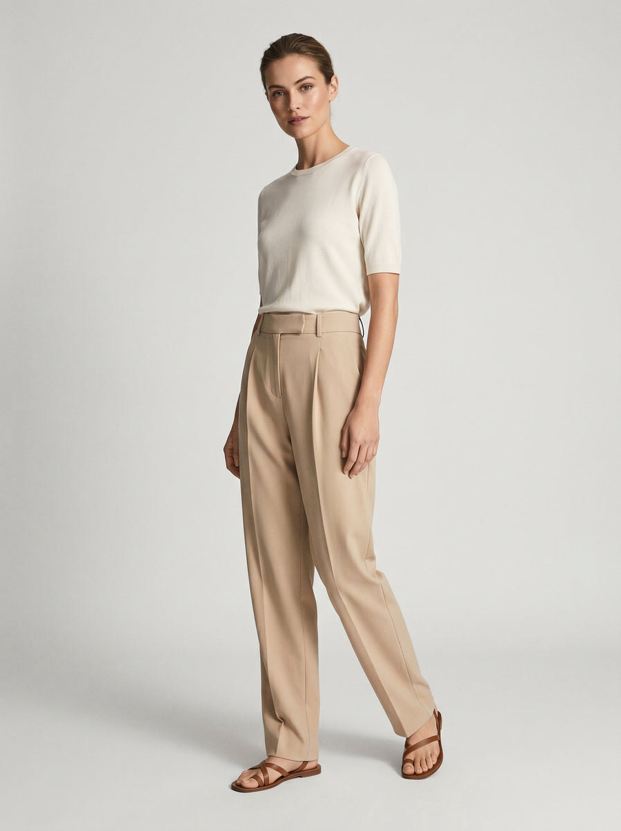 Pantalón Recto de Tiro Alto HALORE